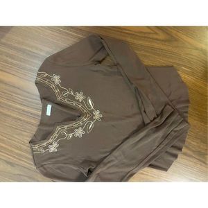 Y2K BOHO Bebe 3/4 sleeve shirt